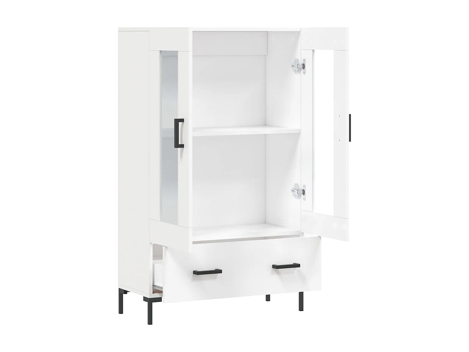 Buffet haut blanc 69,5x31x115 cm bois d'ingénierie