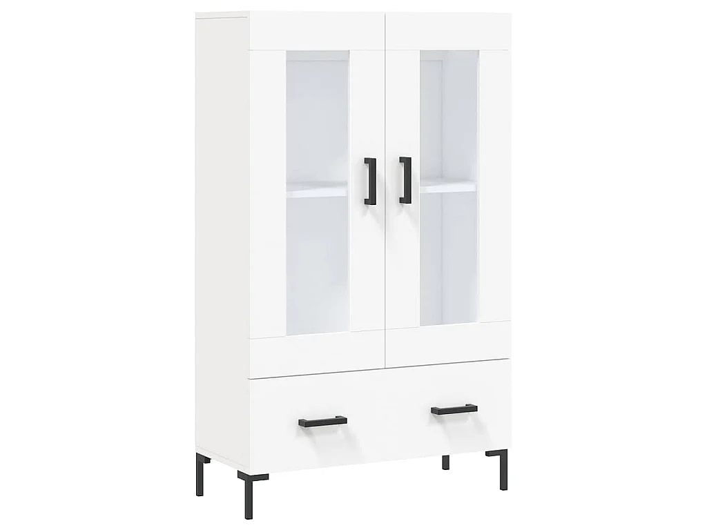 Buffet haut blanc 69,5x31x115 cm bois d'ingénierie