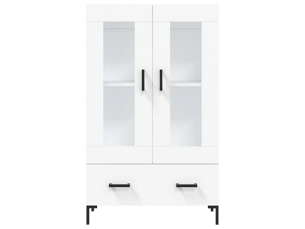 Buffet haut blanc 69,5x31x115 cm bois d'ingénierie