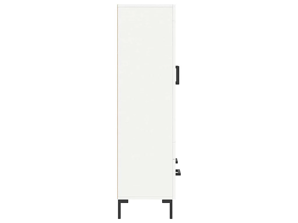 Hoge kast 69,5x31x115 cm bewerkt hout wit