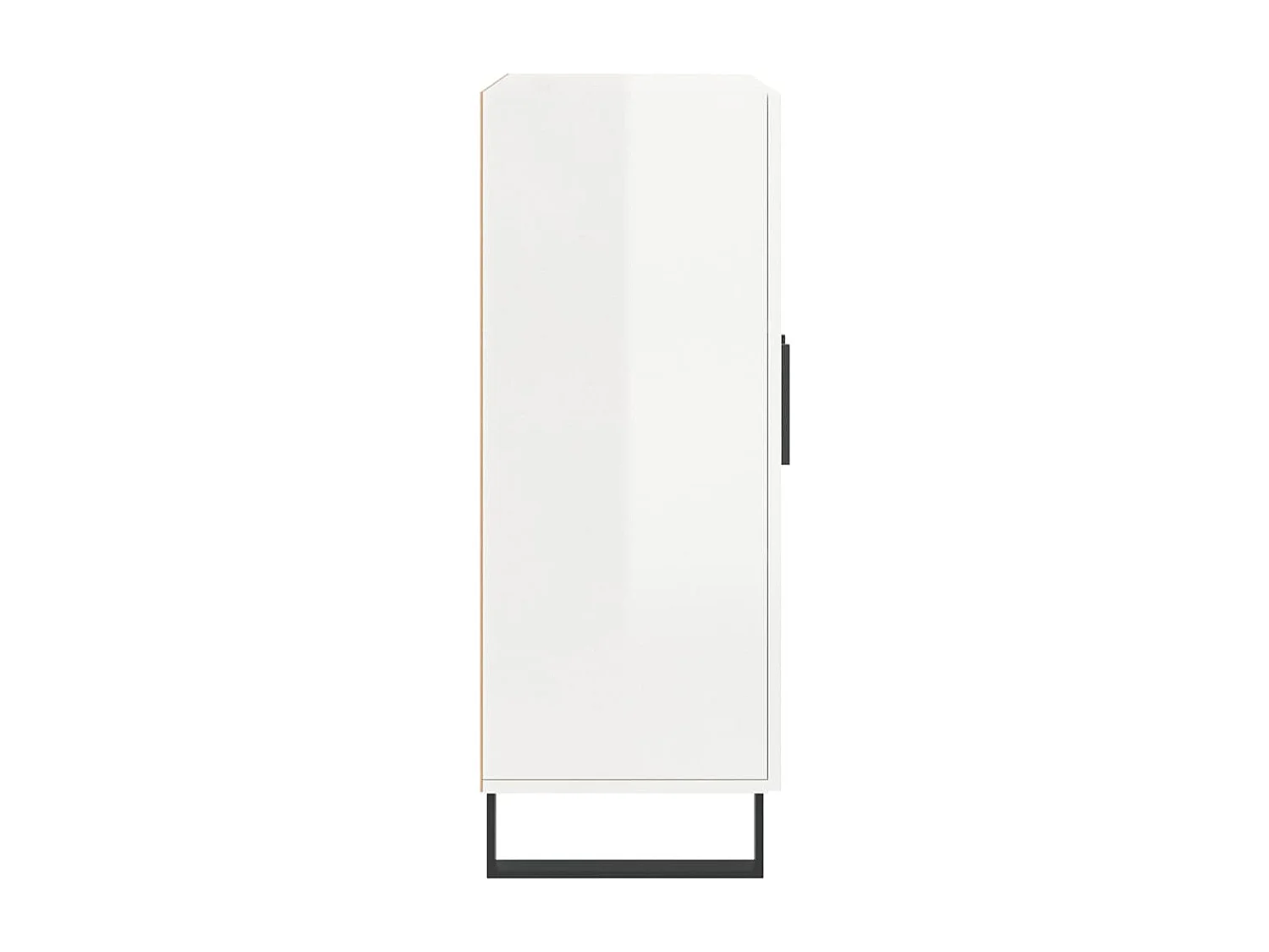 Buffet Blanc brillant 69,5x34x90 cm Bois d'ingénierie