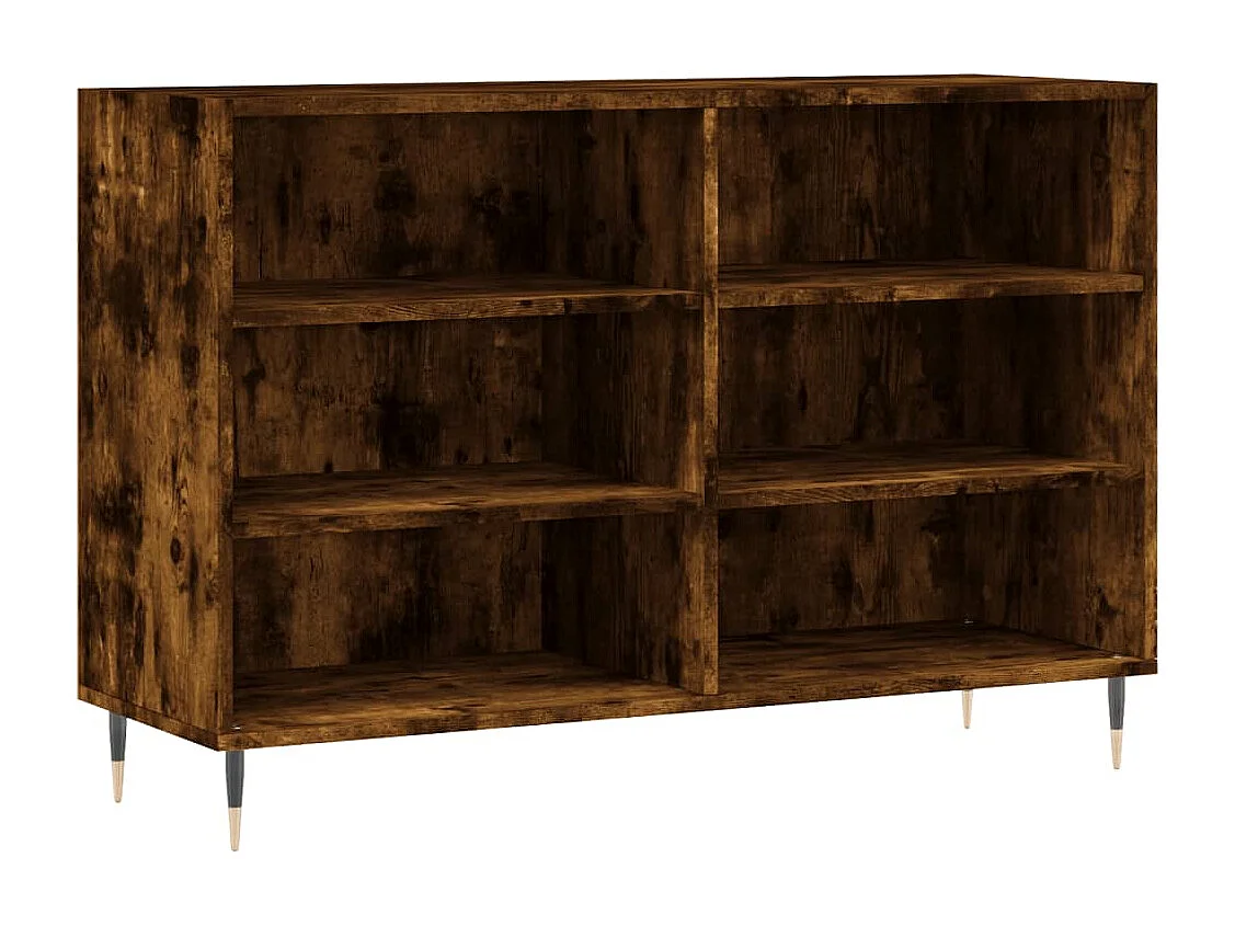 Buffet chêne fumé 103,5x35x70 cm bois d'ingénierie