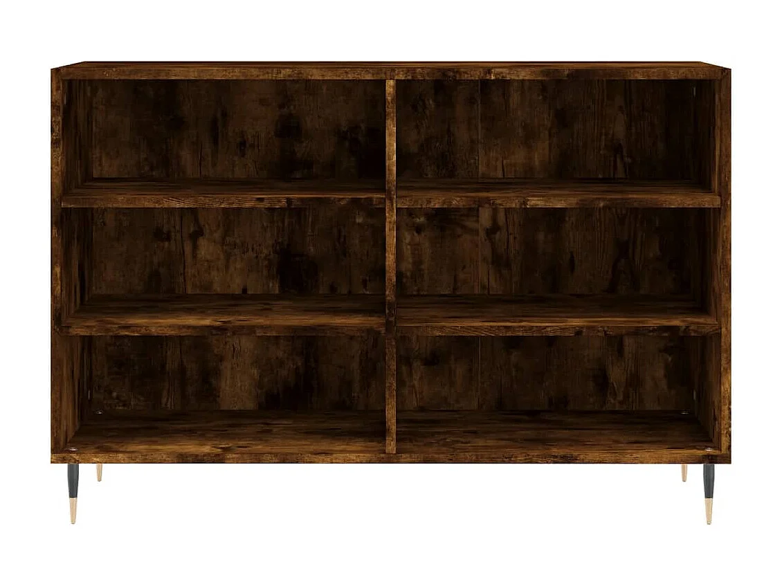 Buffet chêne fumé 103,5x35x70 cm bois d'ingénierie
