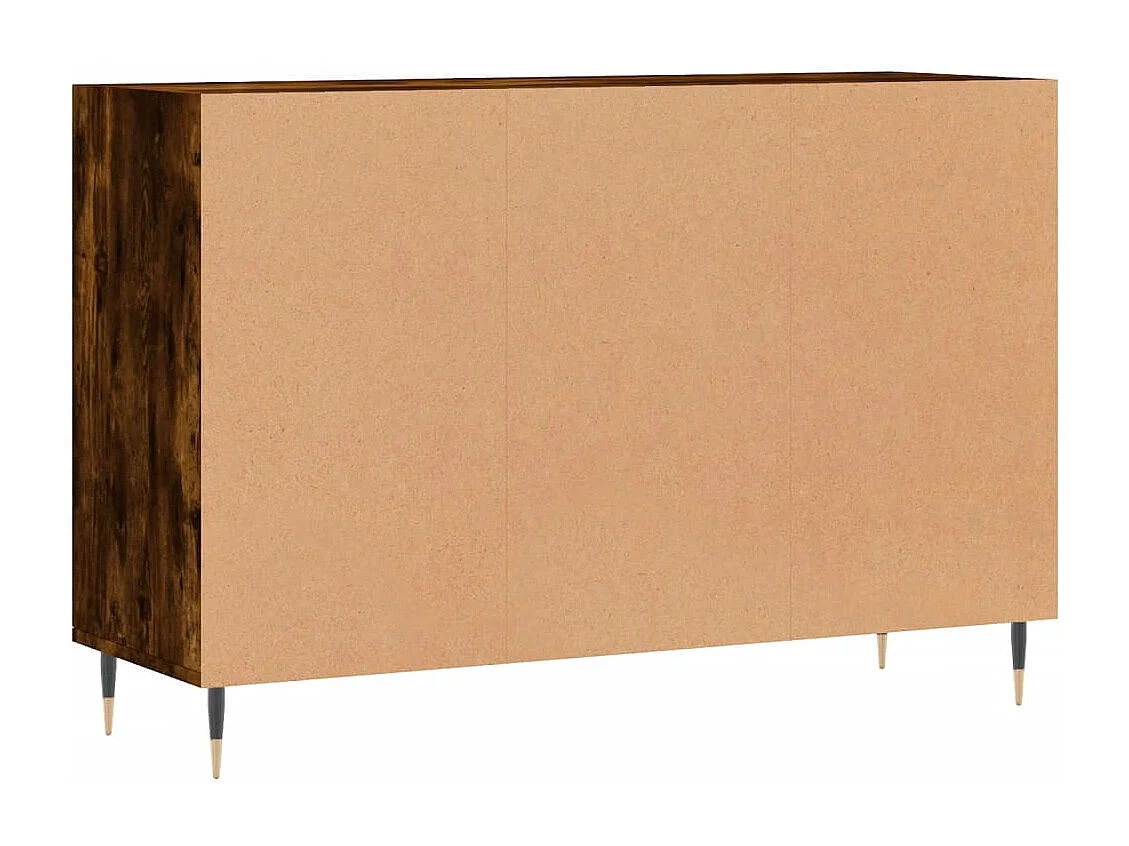 Buffet chêne fumé 103,5x35x70 cm bois d'ingénierie