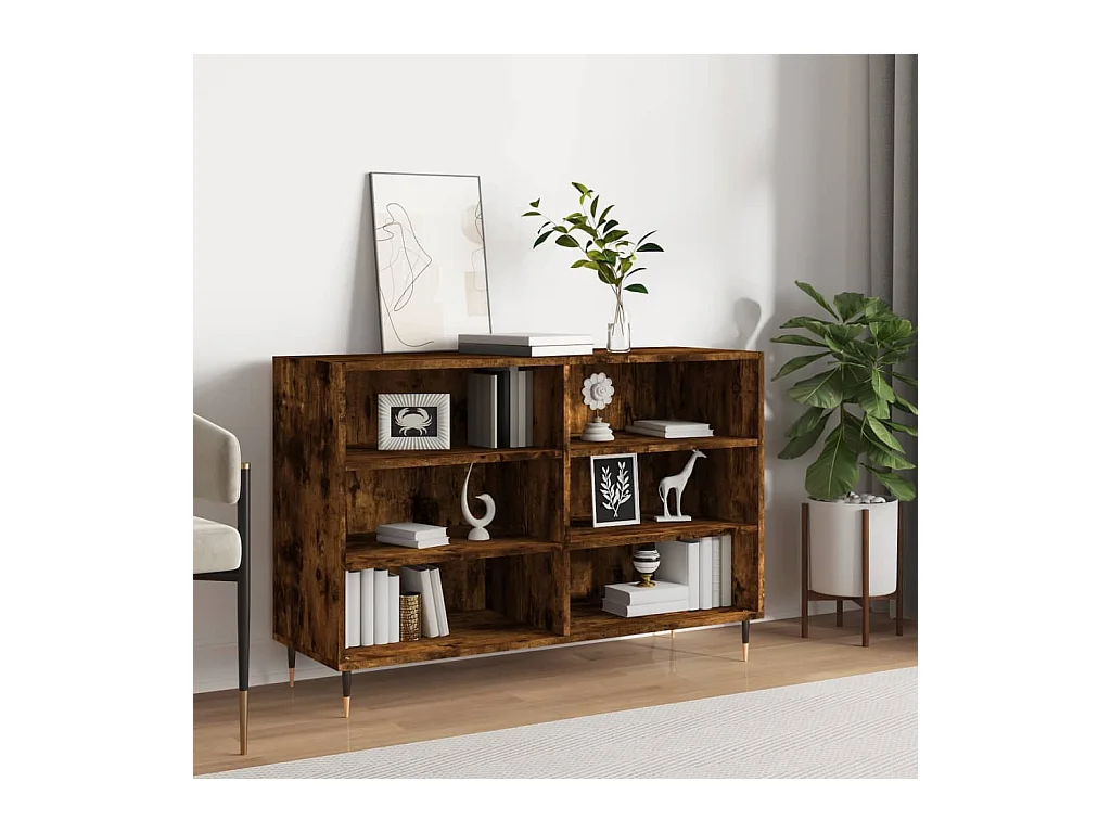 Dressoir 103,5x35x70 cm bewerkt hout gerookt eikenkleurig