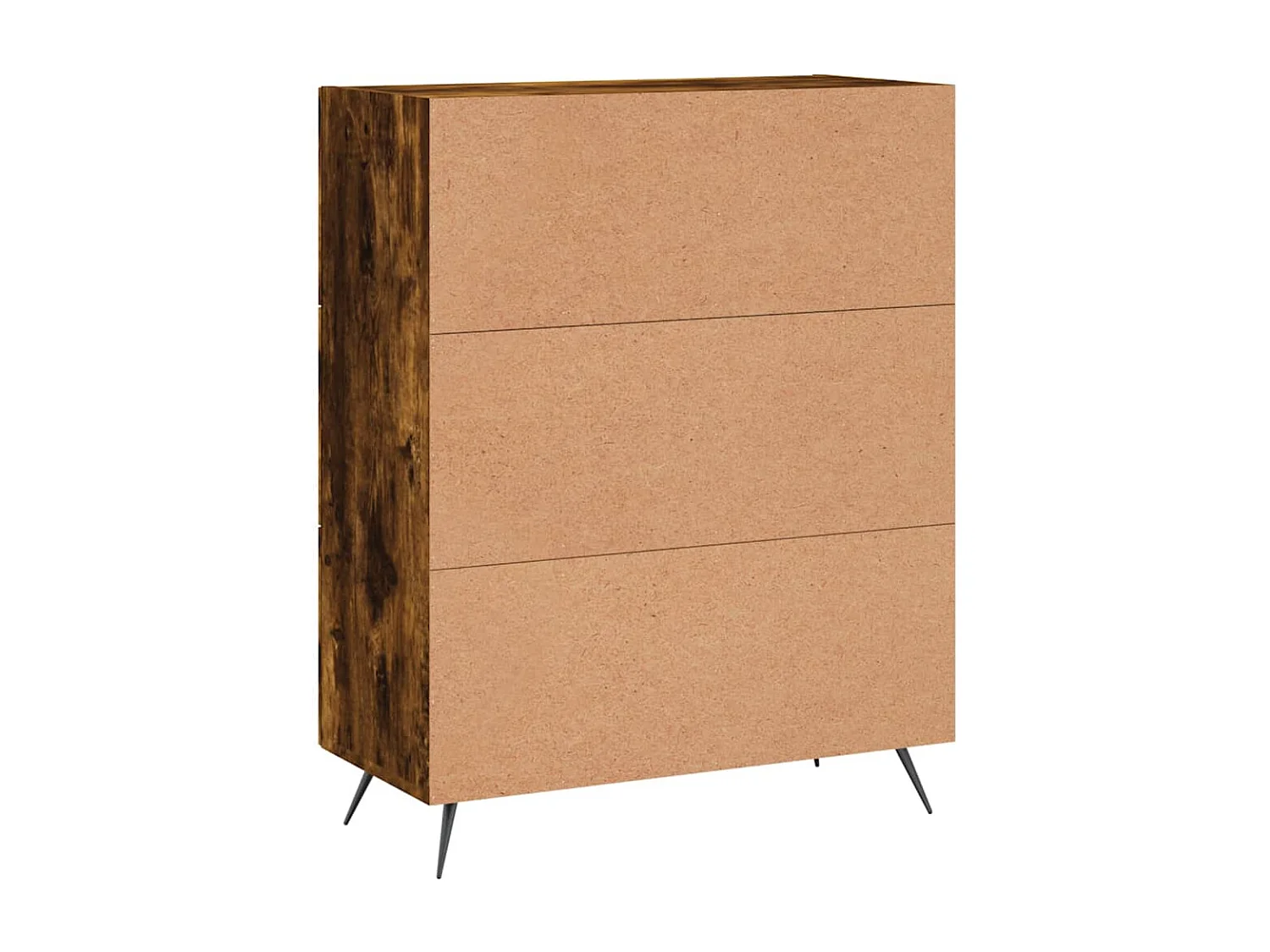 Buffet chêne fumé 69,5x34x90 cm bois d'ingénierie