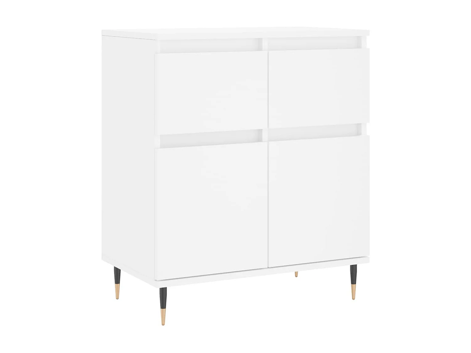 Aparador de madera contrachapada blanco 60x35x70 cm