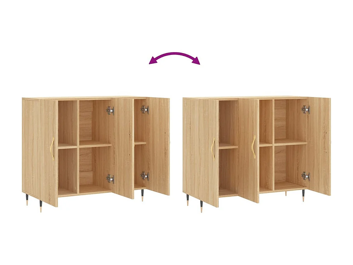 Sideboard Sonoma-Eiche 90x34x80 cm Holzwerkstoff