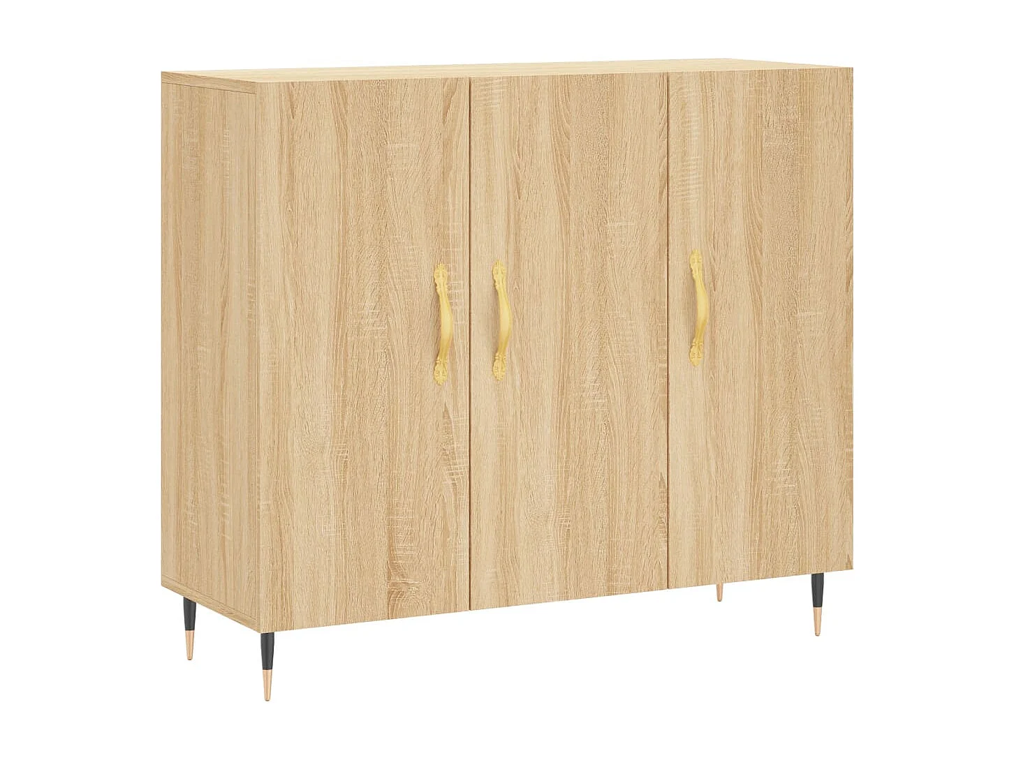 Dressoir 90x34x80 cm bewerkt hout sonoma eikenkleurig