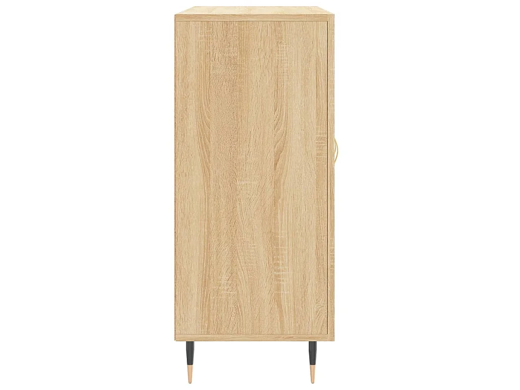 Dressoir 90x34x80 cm bewerkt hout sonoma eikenkleurig