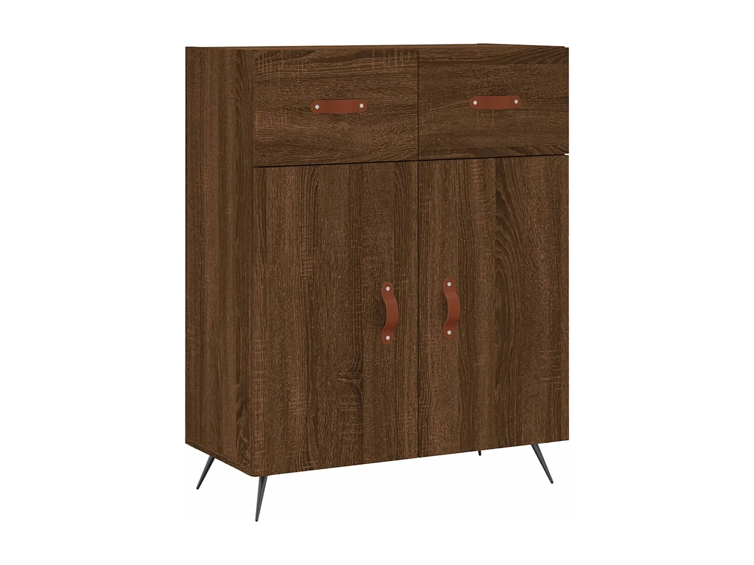 Buffet chêne marron 69,5x34x90 cm bois d'ingénierie
