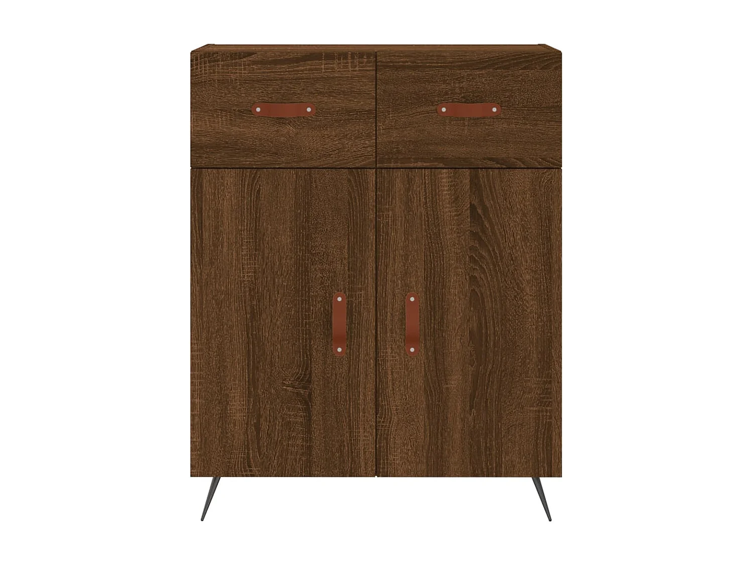 Buffet chêne marron 69,5x34x90 cm bois d'ingénierie