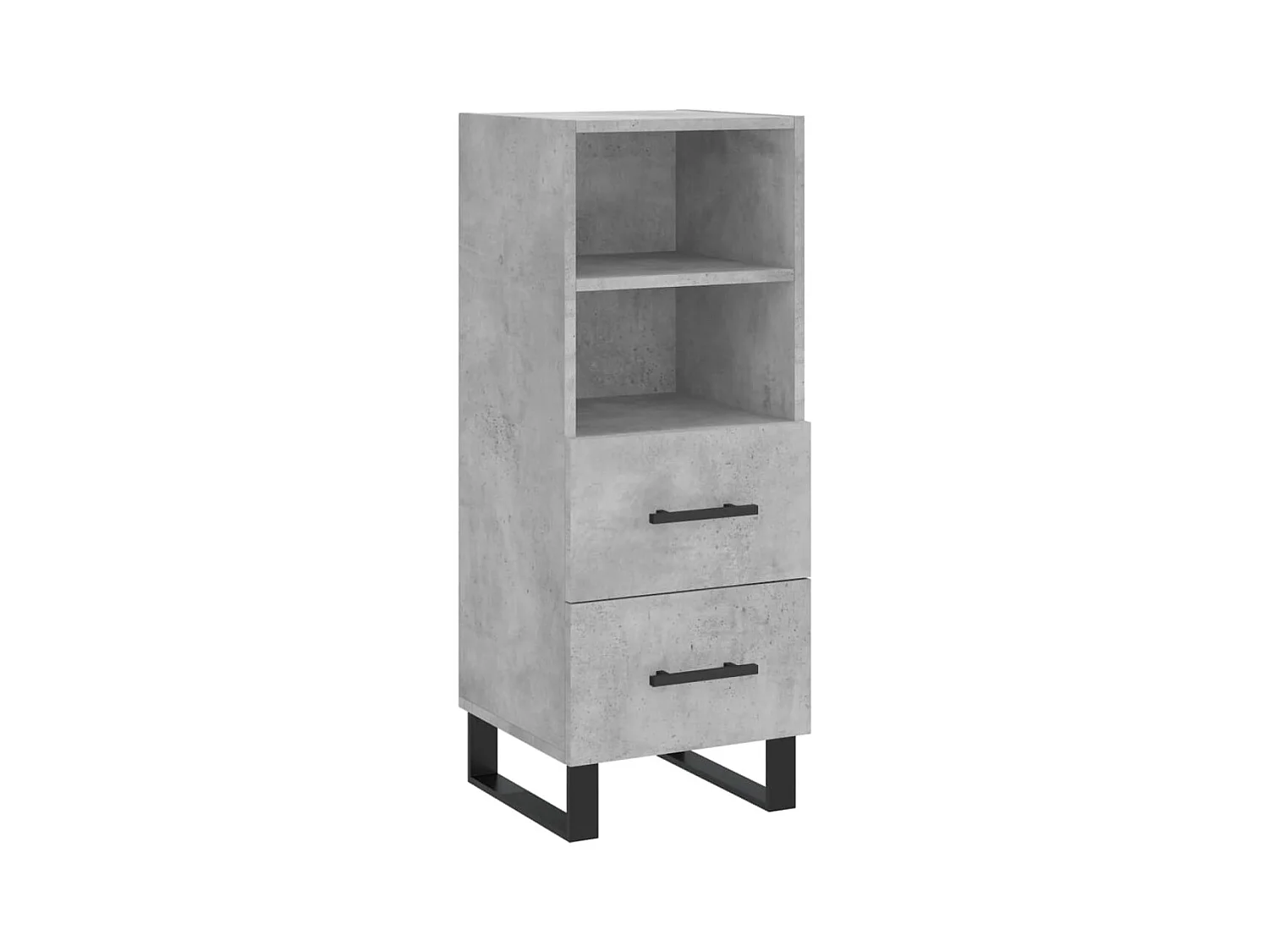 Dressoir 34,5x34x90 cm bewerkt hout betongrijs