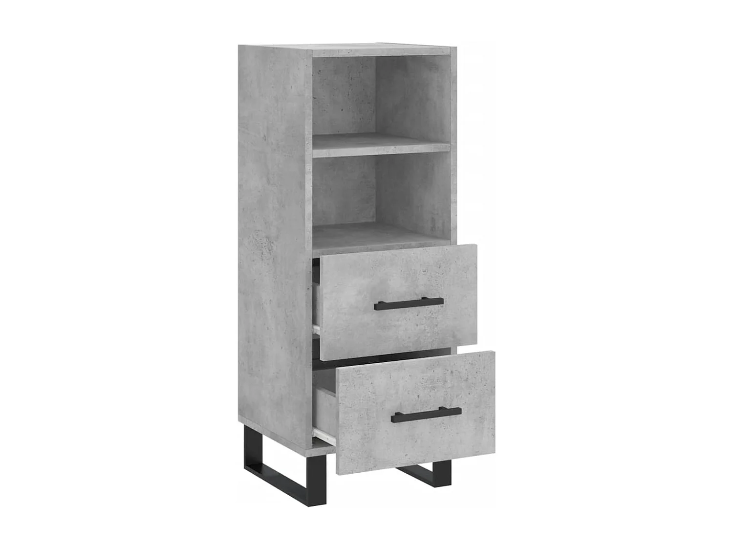 Buffet Gris béton 34,5x34x90 cm Bois d'ingénierie