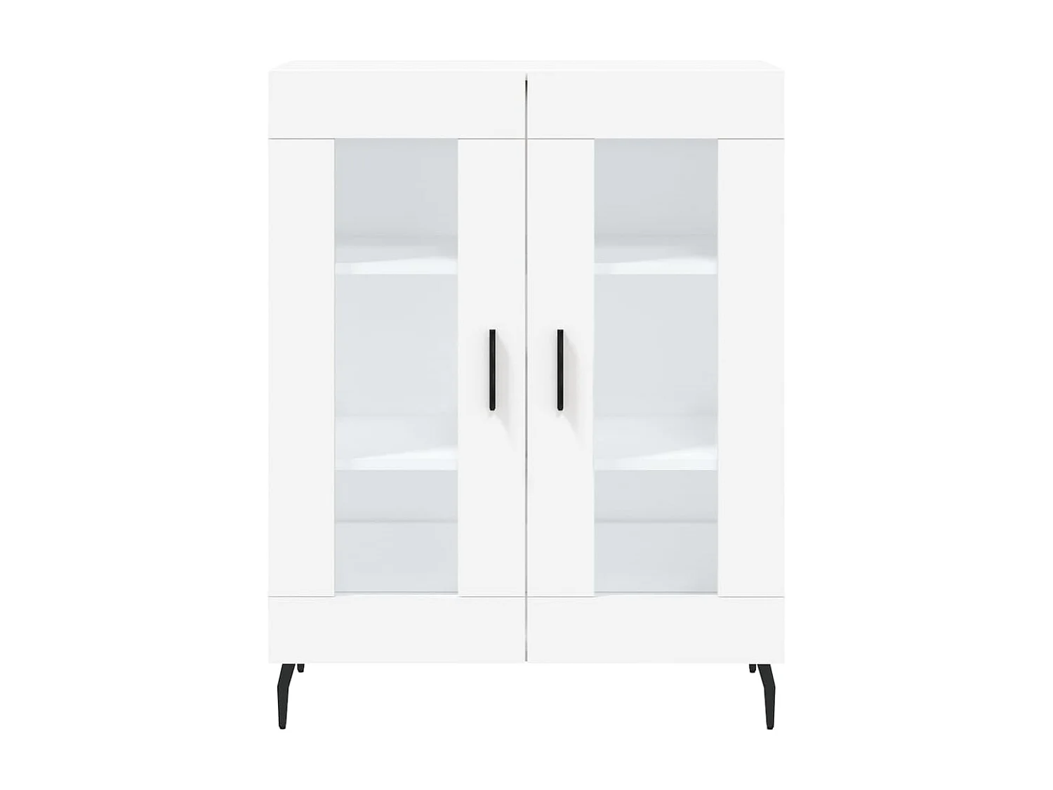 Buffet haut Blanc 69,5x34x180 cm Bois d'ingénierie