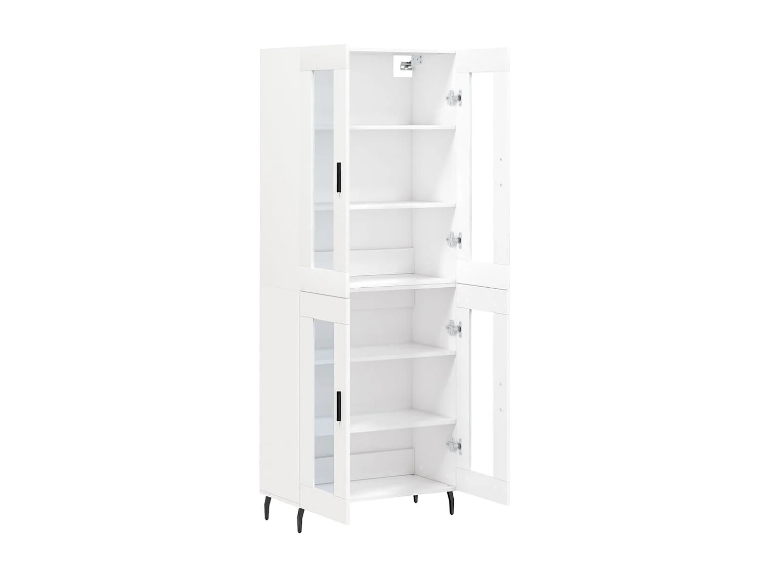 Buffet haut Blanc 69,5x34x180 cm Bois d'ingénierie