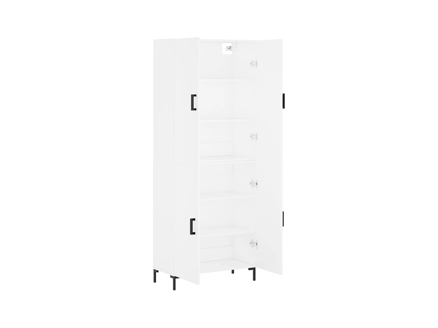 Aparador alto madera contrachapada blanco 69,5x34x180 cm