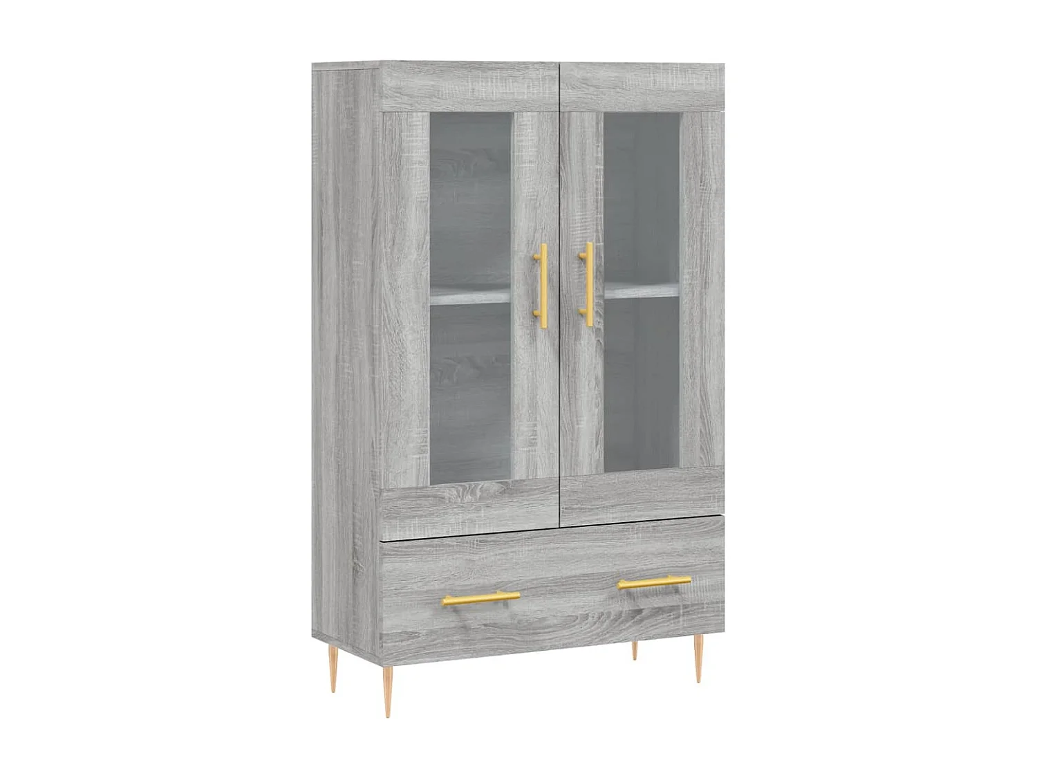 Buffet haut sonoma gris 69,5x31x115 cm bois d'ingénierie