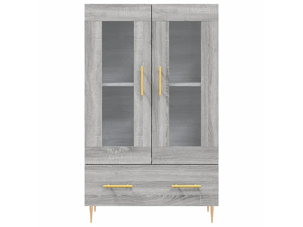 Hoge kast 69,5x31x115 cm bewerkt hout grijs sonoma eikenkleurig
