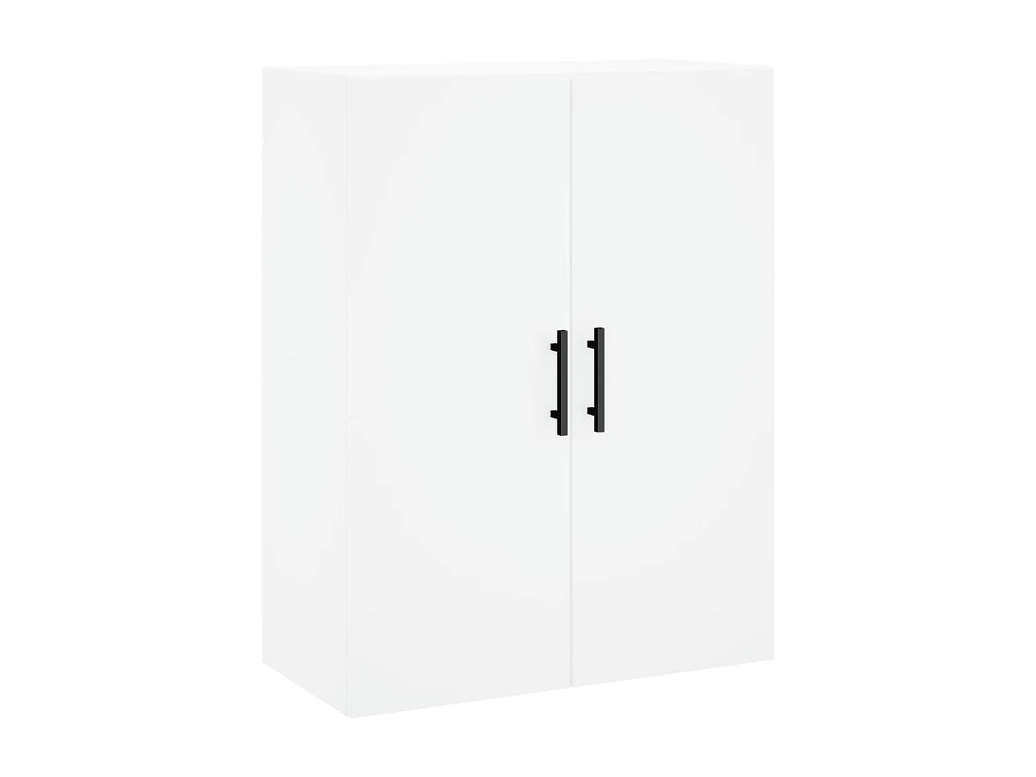 Hoge kast 69,5x34x180 cm bewerkt hout wit