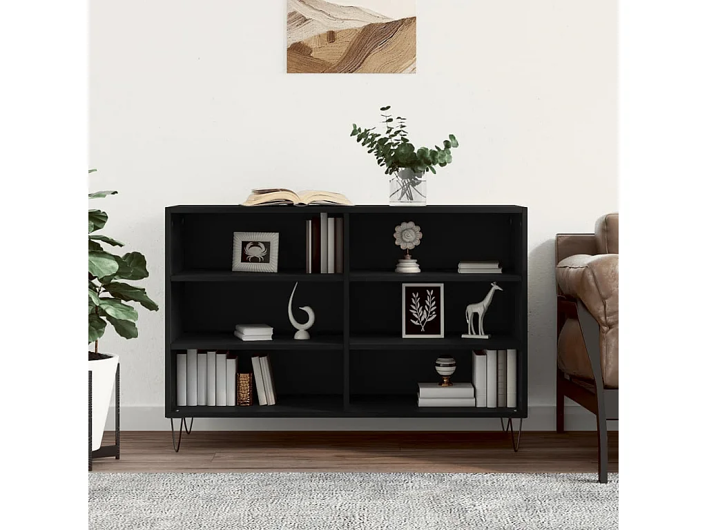Sideboard Schwarz 103,5x35x70 cm Holzwerkstoff
