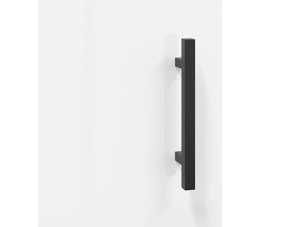 Credenza Bianco Lucido 69,5x31x115 cm in Legno Multistrato