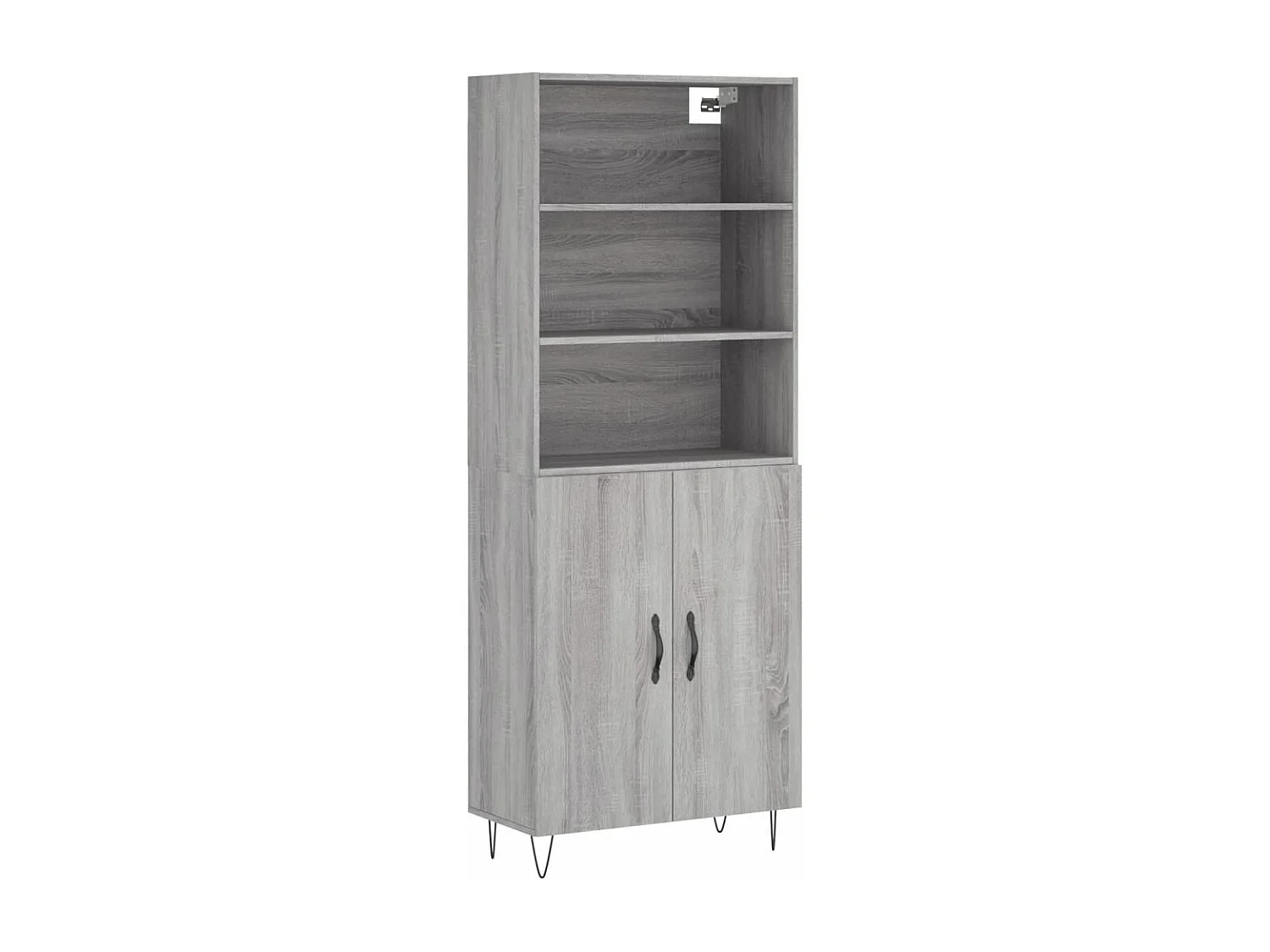 Credenza Grigio Sonoma 69,5x34x180 cm in Legno Multistrato