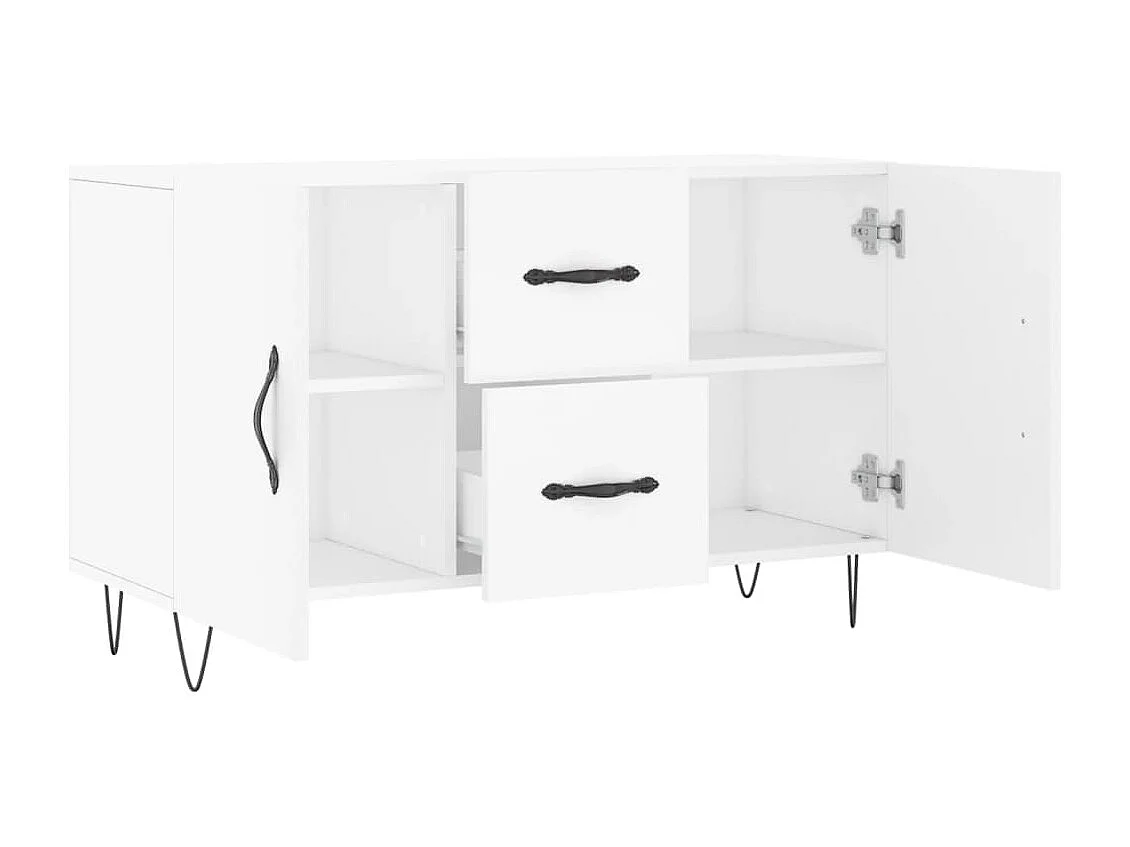 Buffet blanc 100x36x60 cm bois d'ingénierie