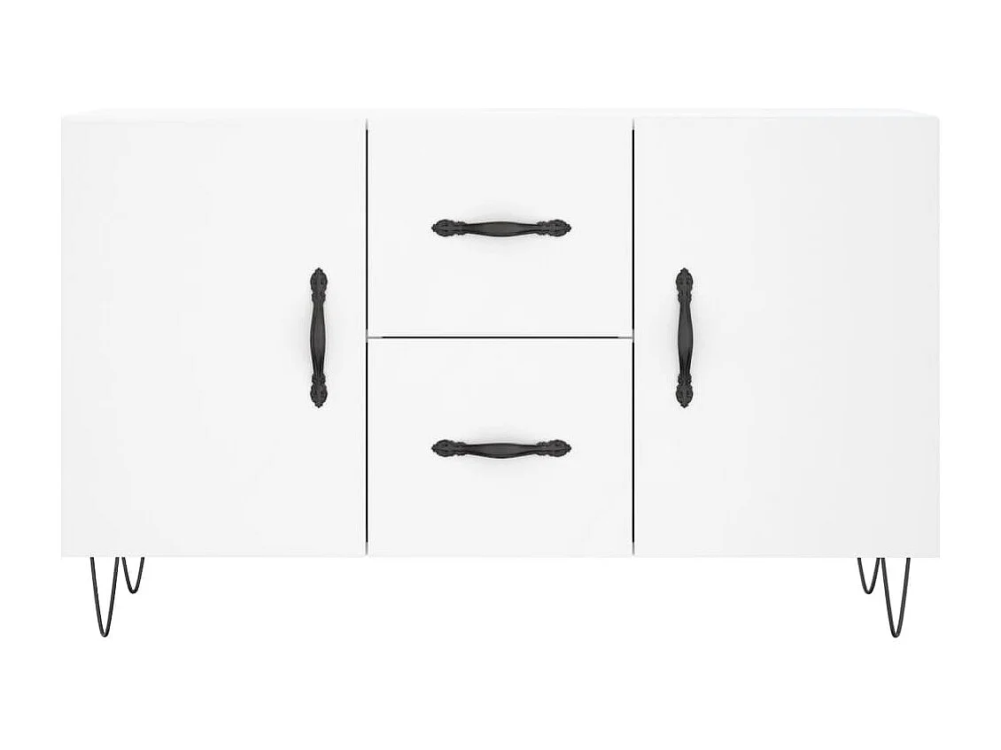 Buffet blanc 100x36x60 cm bois d'ingénierie