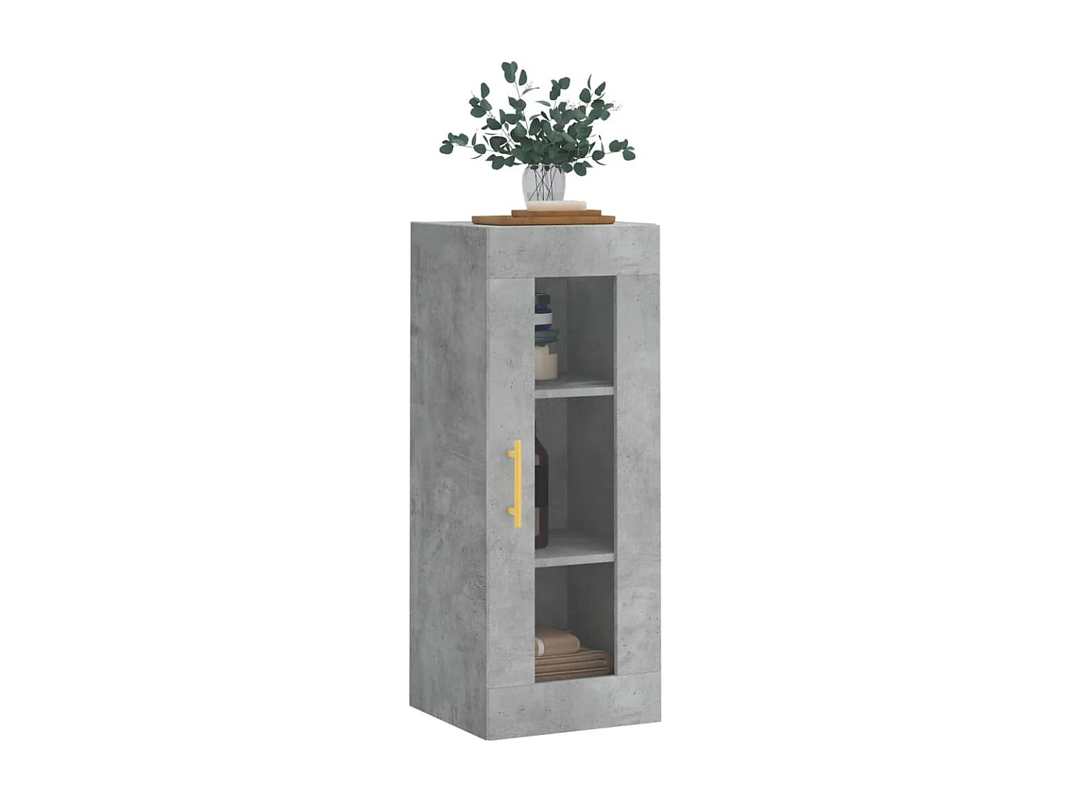 Armoire murale gris béton 34,5x34x90 cm