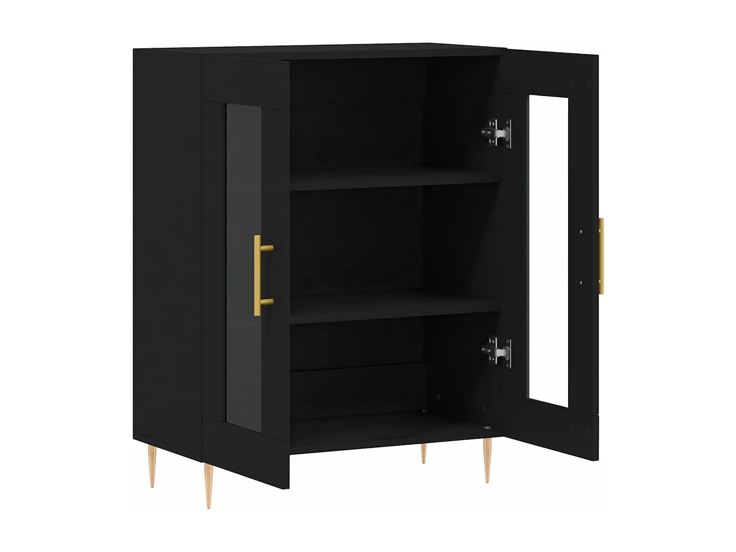 Buffet noir 69,5x34x90 cm bois d'ingénierie