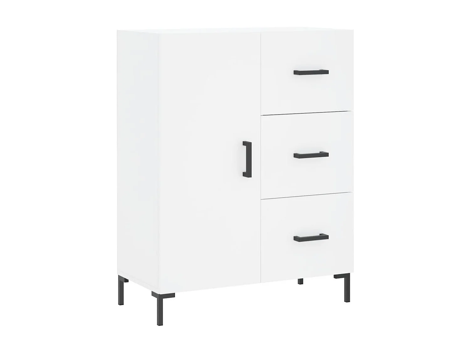 Buffet haut Blanc 69,5x34x180 cm Bois d'ingénierie