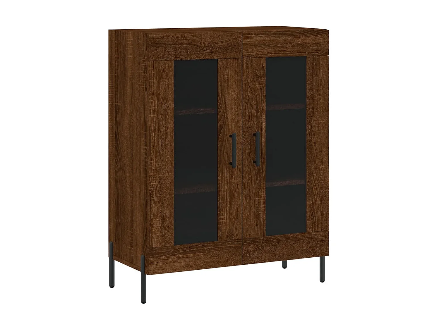 Buffet chêne marron 69,5x34x90 cm bois d'ingénierie