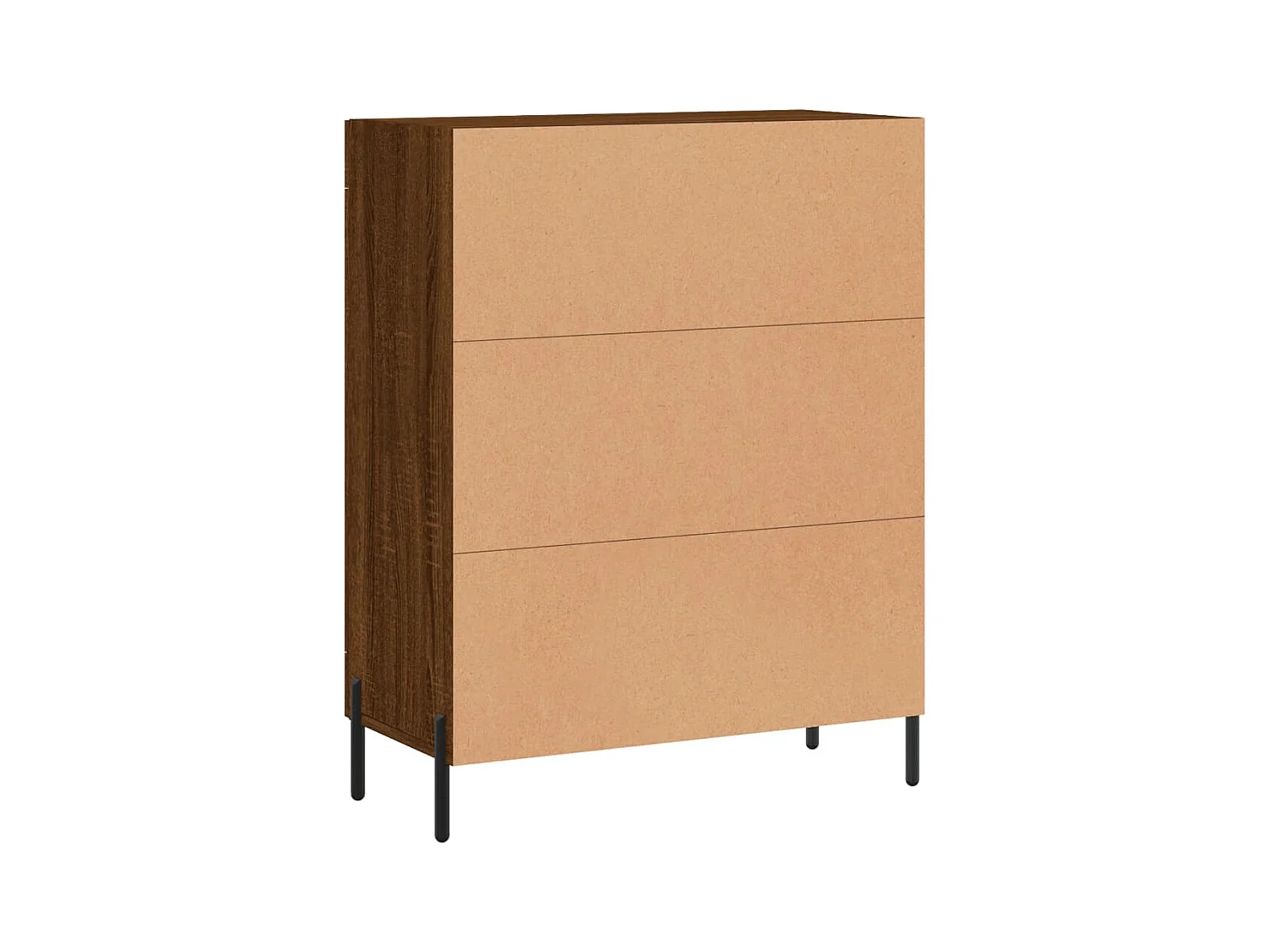 Buffet chêne marron 69,5x34x90 cm bois d'ingénierie