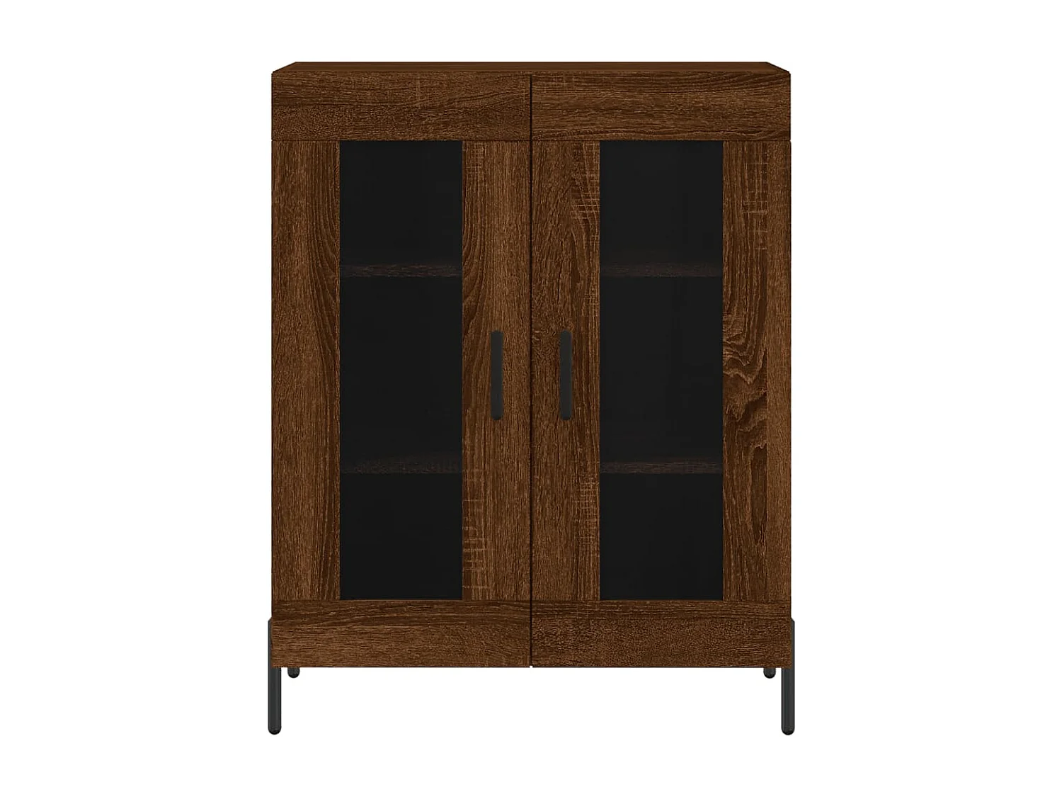 Buffet chêne marron 69,5x34x90 cm bois d'ingénierie