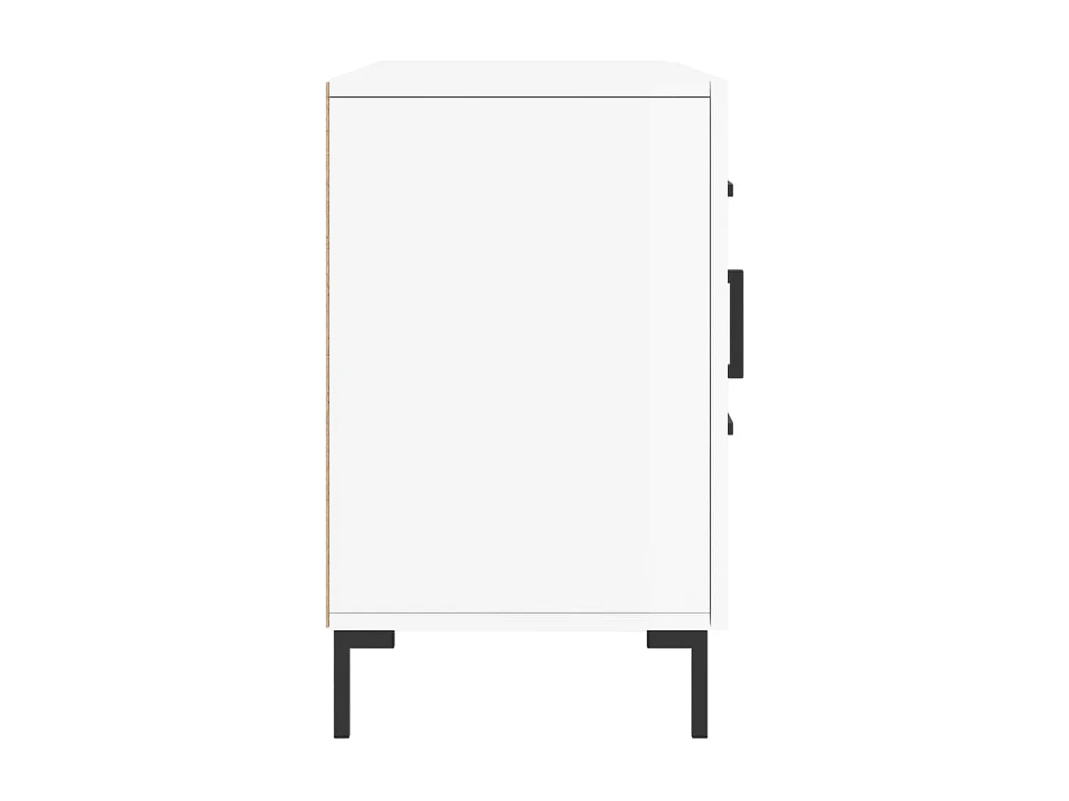 Buffet blanc brillant 100x36x60 cm bois d'ingénierie