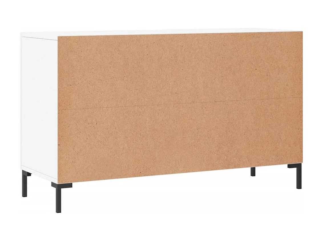 Buffet blanc brillant 100x36x60 cm bois d'ingénierie