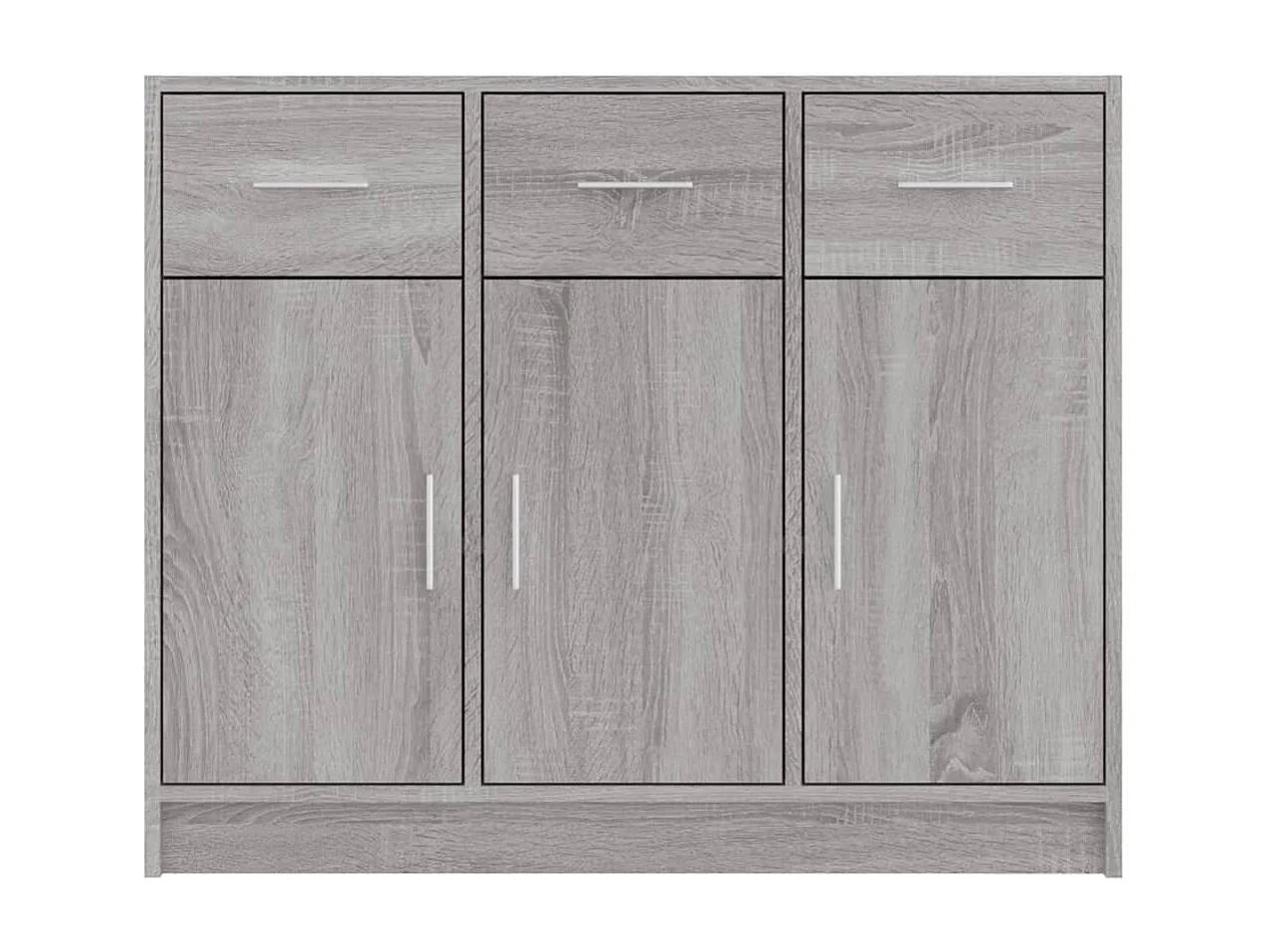 Dressoir 91x28x75 cm bewerkt hout grijs sonoma eikenkleurig