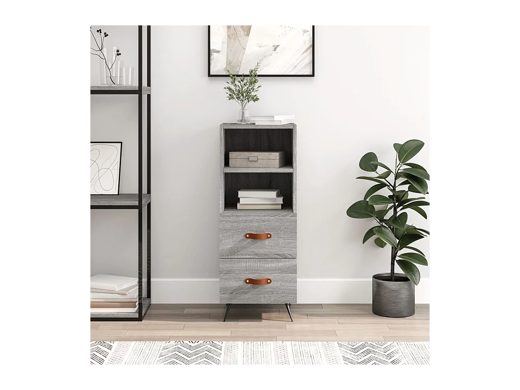 Buffet Sonoma gris 34,5x34x90 cm Bois d'ingénierie
