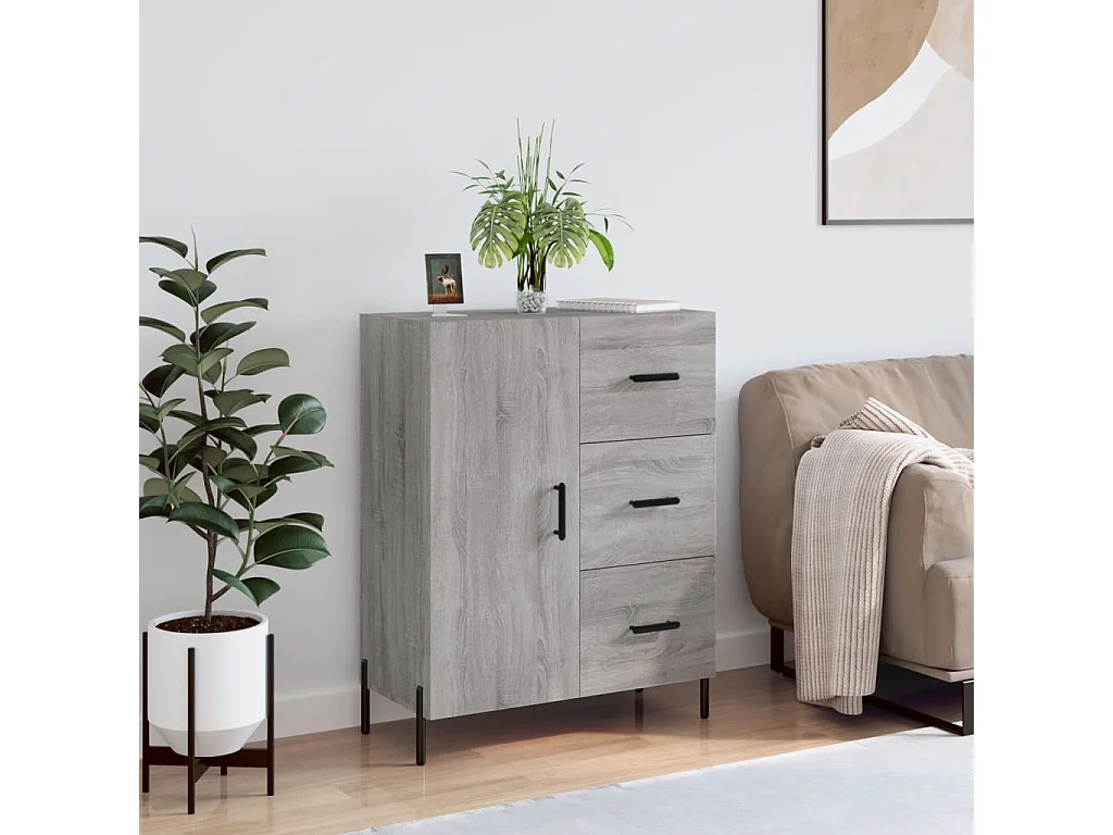 Buffet sonoma gris 69,5x34x90 cm bois d'ingénierie