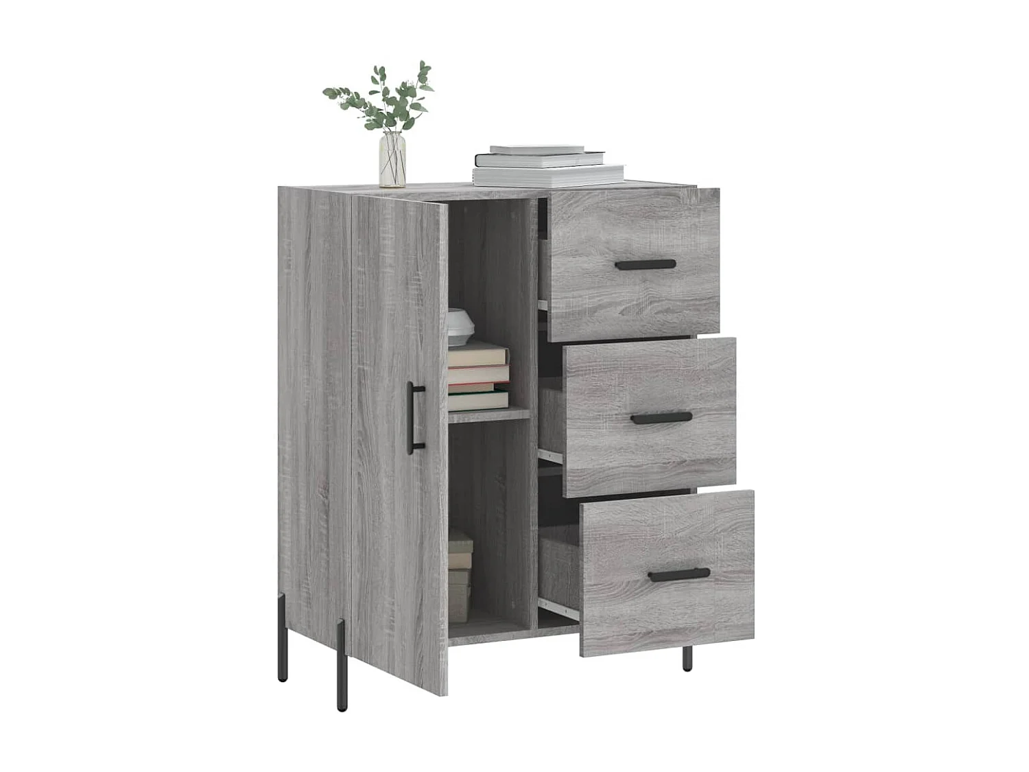 Buffet sonoma gris 69,5x34x90 cm bois d'ingénierie