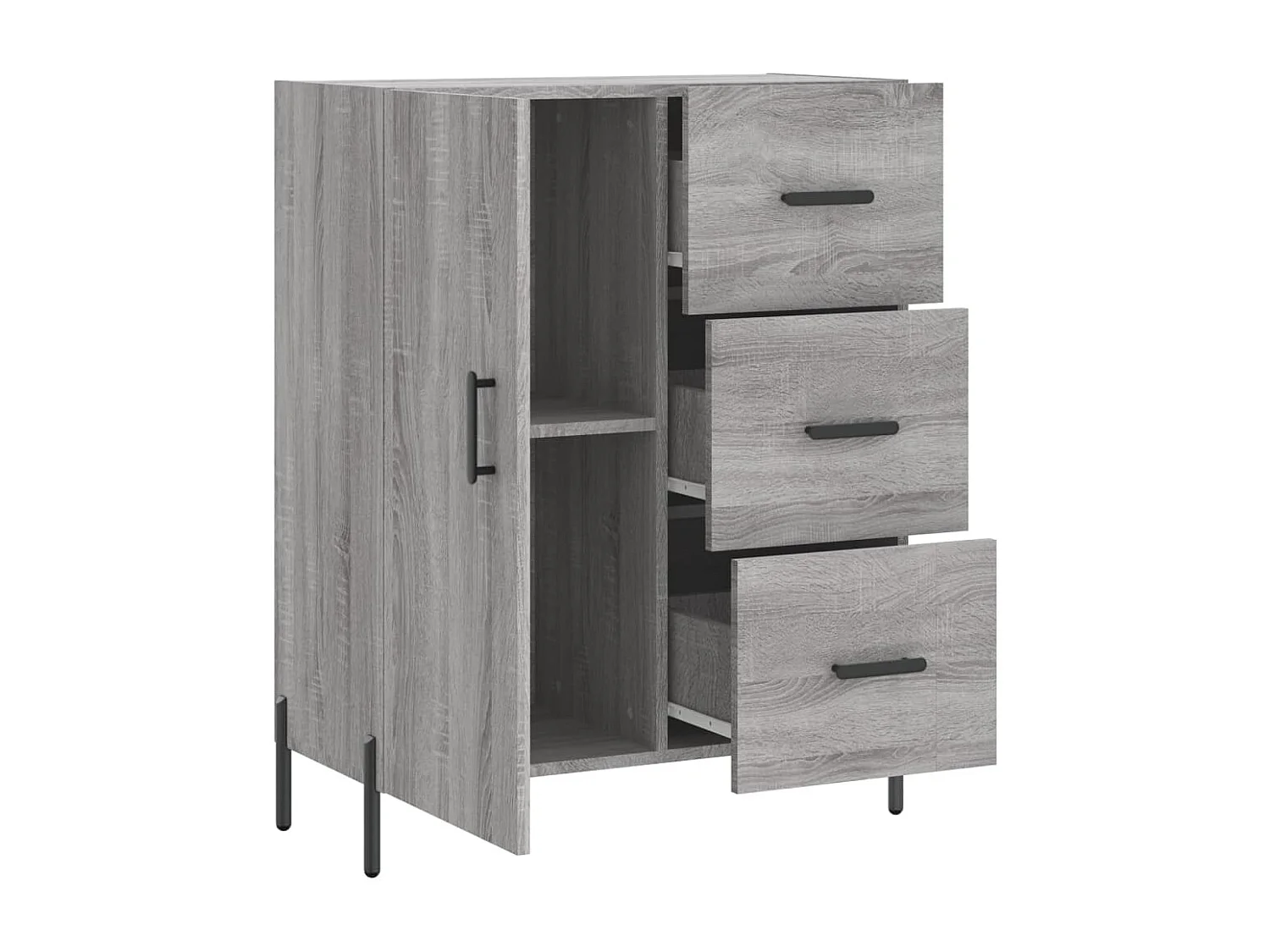 Buffet sonoma gris 69,5x34x90 cm bois d'ingénierie