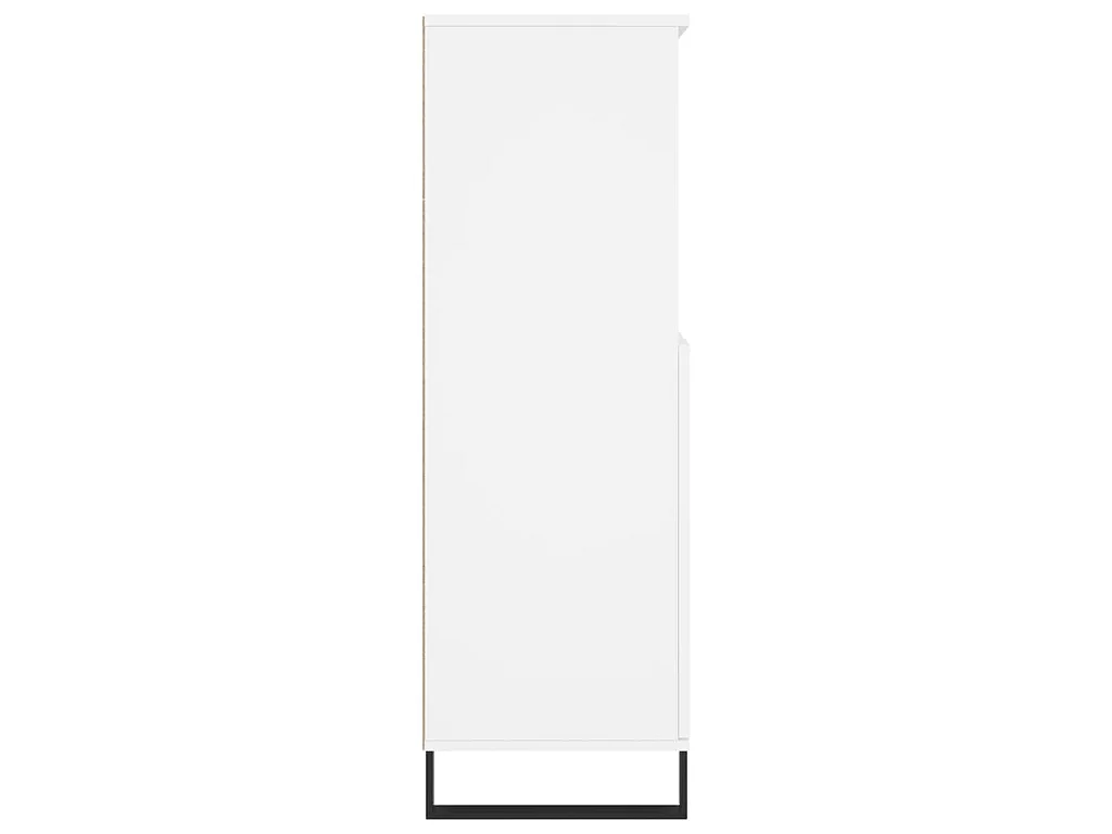 Credenza Alta Bianca 60x36x110 cm in Legno Multistrato