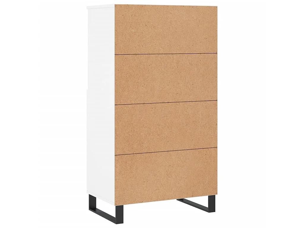 Credenza Alta Bianca 60x36x110 cm in Legno Multistrato