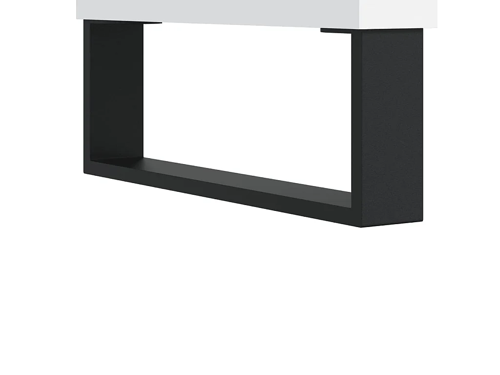 Credenza Alta Bianca 60x36x110 cm in Legno Multistrato