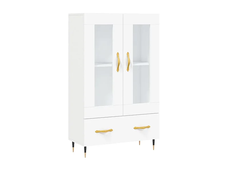 Buffet haut blanc 69,5x31x115 cm bois d'ingénierie