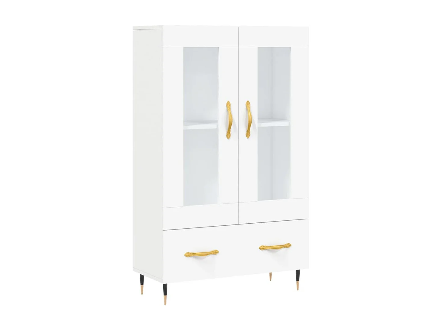 Buffet haut blanc 69,5x31x115 cm bois d'ingénierie