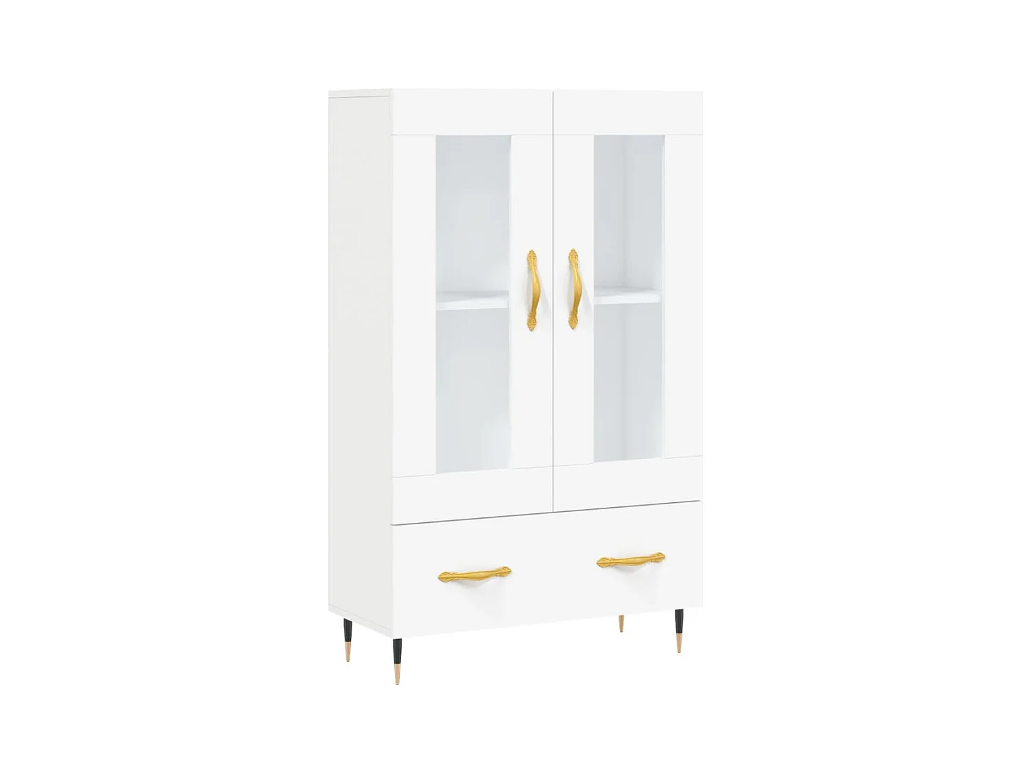 Buffet haut blanc 69,5x31x115 cm bois d'ingénierie