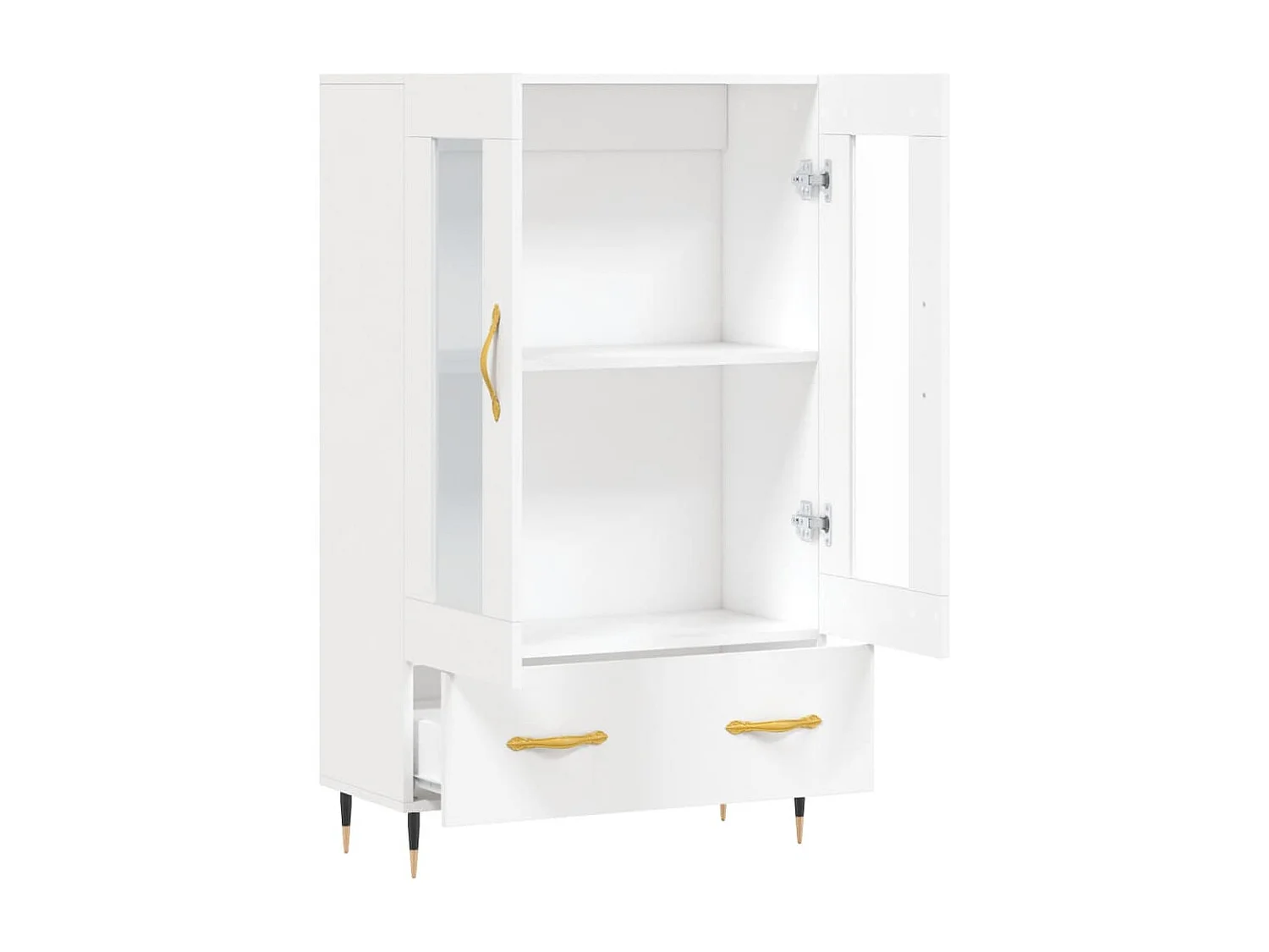 Credenza Bianca 69,5x31x115 cm in Legno Multistrato