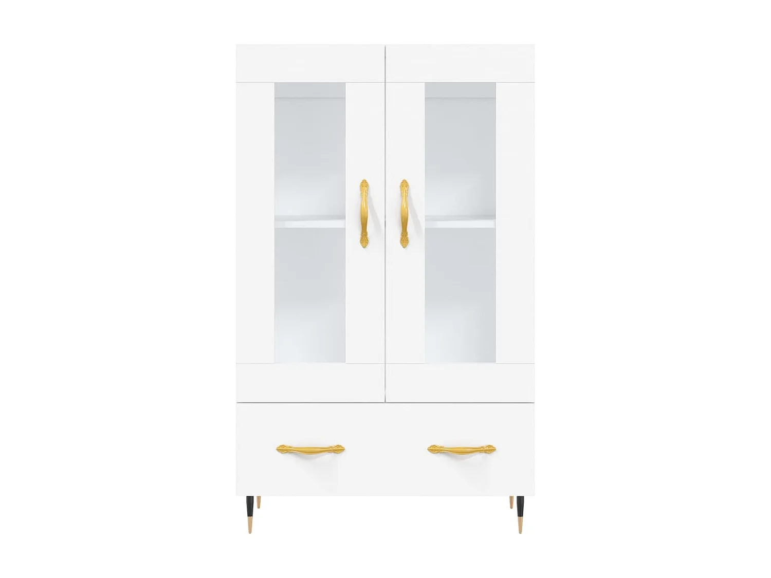 Credenza Bianca 69,5x31x115 cm in Legno Multistrato